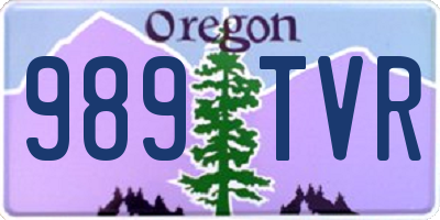 OR license plate 989TVR
