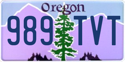 OR license plate 989TVT