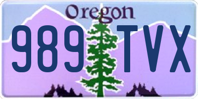 OR license plate 989TVX