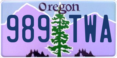 OR license plate 989TWA