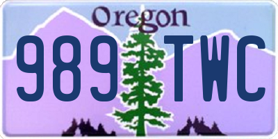 OR license plate 989TWC