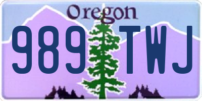 OR license plate 989TWJ