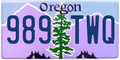 OR license plate 989TWQ