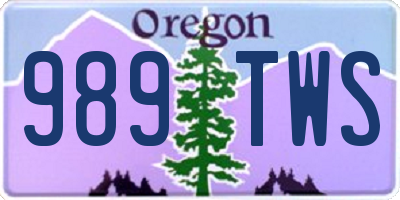 OR license plate 989TWS