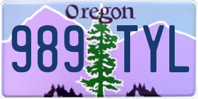 OR license plate 989TYL