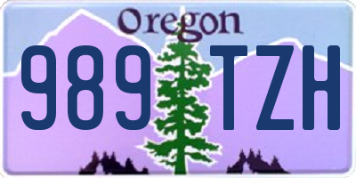 OR license plate 989TZH