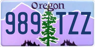 OR license plate 989TZZ