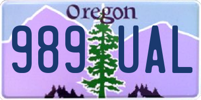 OR license plate 989UAL