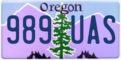 OR license plate 989UAS