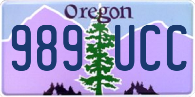 OR license plate 989UCC