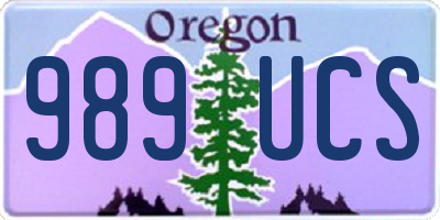 OR license plate 989UCS