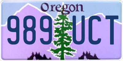 OR license plate 989UCT