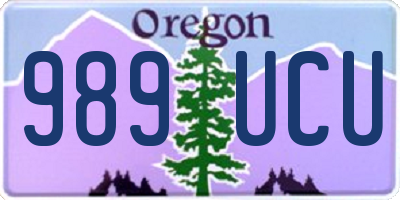 OR license plate 989UCU