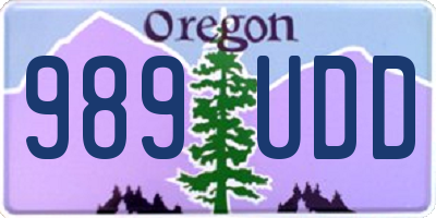 OR license plate 989UDD