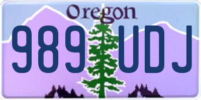OR license plate 989UDJ