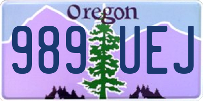 OR license plate 989UEJ