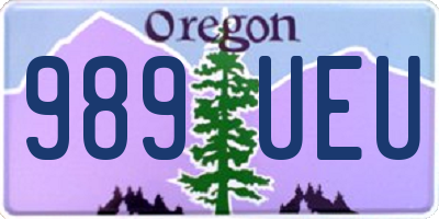 OR license plate 989UEU