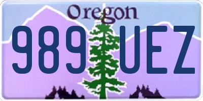 OR license plate 989UEZ