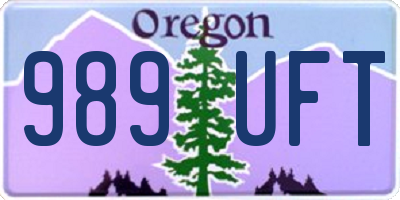 OR license plate 989UFT