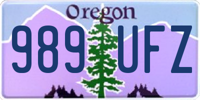 OR license plate 989UFZ