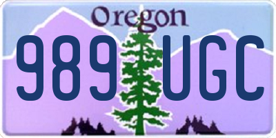OR license plate 989UGC