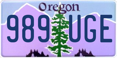 OR license plate 989UGE
