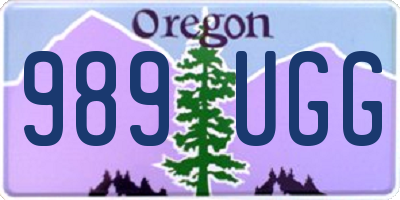 OR license plate 989UGG