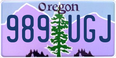 OR license plate 989UGJ