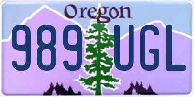 OR license plate 989UGL