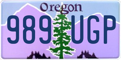 OR license plate 989UGP