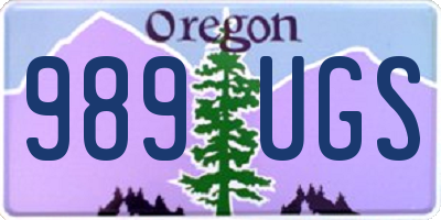 OR license plate 989UGS