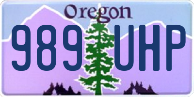 OR license plate 989UHP