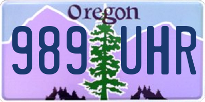 OR license plate 989UHR