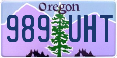 OR license plate 989UHT