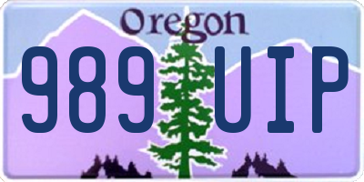 OR license plate 989UIP