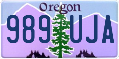 OR license plate 989UJA