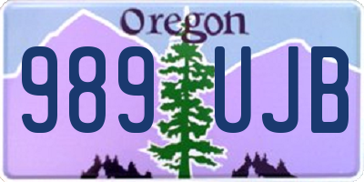 OR license plate 989UJB
