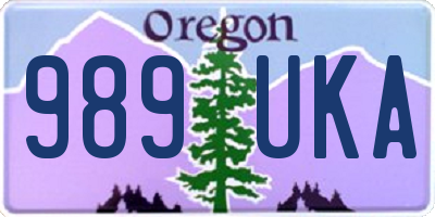 OR license plate 989UKA
