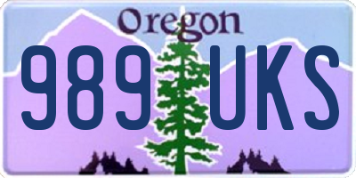 OR license plate 989UKS