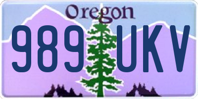OR license plate 989UKV