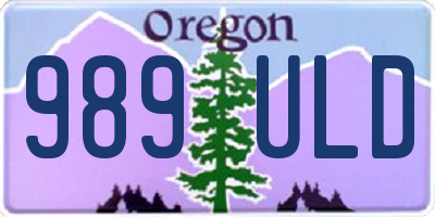OR license plate 989ULD