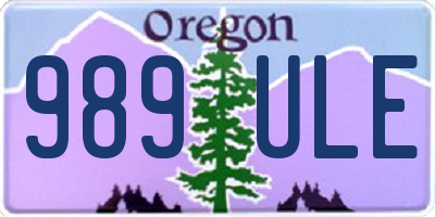 OR license plate 989ULE