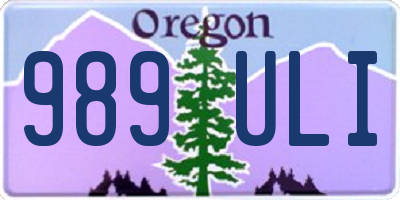 OR license plate 989ULI