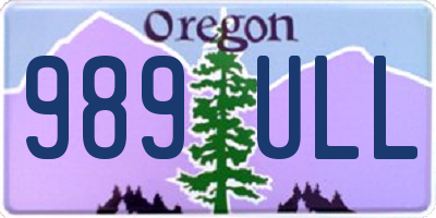 OR license plate 989ULL