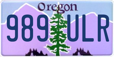 OR license plate 989ULR
