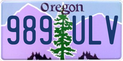 OR license plate 989ULV