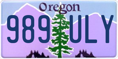 OR license plate 989ULY