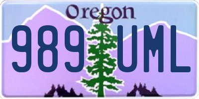 OR license plate 989UML