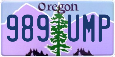 OR license plate 989UMP