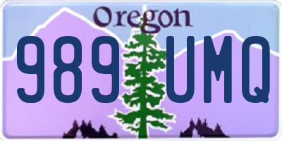 OR license plate 989UMQ